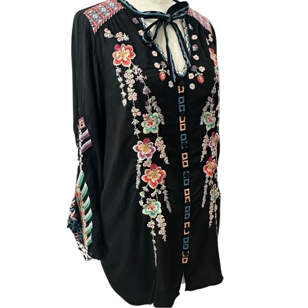 Women’s JOHNNY WAS Embroidered Bohemian Alaura Tunic Blouse - Small - Picture 3 of 13